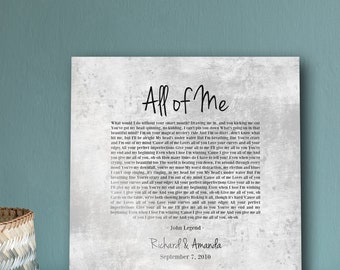 Custom Song Gift, Personalized Tin Sign, Metal Song Lyric Plaque, Wedding Song Sign, Custom Metal Sign, Personalized Quote Sign, Music Sign
