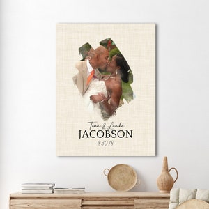 Cotton 2nd Anniversary Gift, Photo on Cotton, 2 Year anniversary Gift, 2nd Anniversary cotton Gift, Personalized Cotton Anniversary Gift