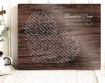 Country song lyric Sign, Custom song art, Wood Gift for Wife, Romantic gift, 5th Anniversary Gift for wife, Song lyric wall decor with heart