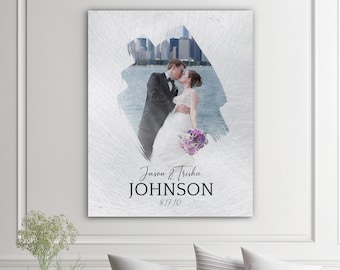 Photo Gift on Tin, 10th Anniversary Tin Gift, Tin Photo Gift,  Wedding vows on tin, 10 Year Gift, Tenth Anniversary Tin, Photo on Metal