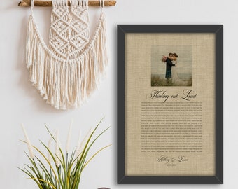 Linen Anniversary Gift, 4th Anniversary Linen Gift, Photo on Linen, Custom Linen gift, Anniversary Gift for 4 Year, 4th Anniversary Linen
