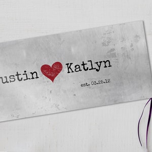 Custom Name Sign, Tin Anniversary Gift, Tin gifts with hearts, Tin Anniversary Gift for wife, 10th Anniversary Gift idea, Tin gift for him