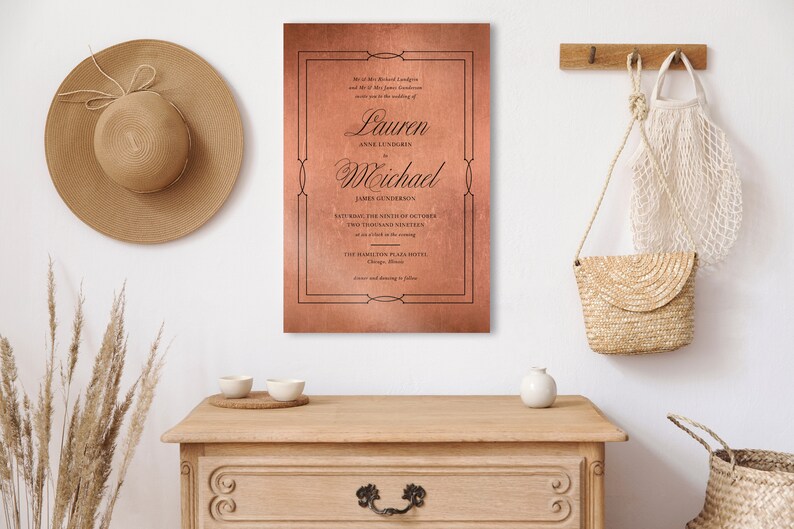 Wedding Invitation Bronze Anniversary Gift Plaque for Etsy