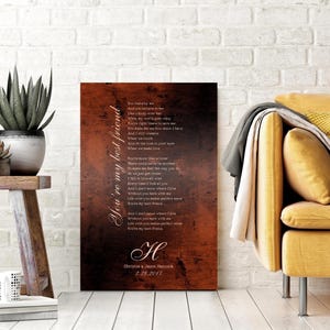 Customizable Bronze Anniversary Song Plaque, Romantic Anniversary Gift for wife, Custom Lyrics, 19 Years, Bronze gift, Large Song lyric sign