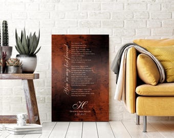 Customizable Bronze Anniversary Song Plaque, Romantic Anniversary Gift for wife, Custom Lyrics, 19 Years, Bronze gift, Large Song lyric sign