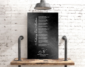 Wedding Song on Iron, Iron Anniversary Gift, 6th Anniversary Gift, Our Song, Metal Sign, First Dance Anniversary Gift, Six Year Anniversary