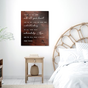 Bronzed Scripture Metal Wall Art: Trust in the Lord Sign