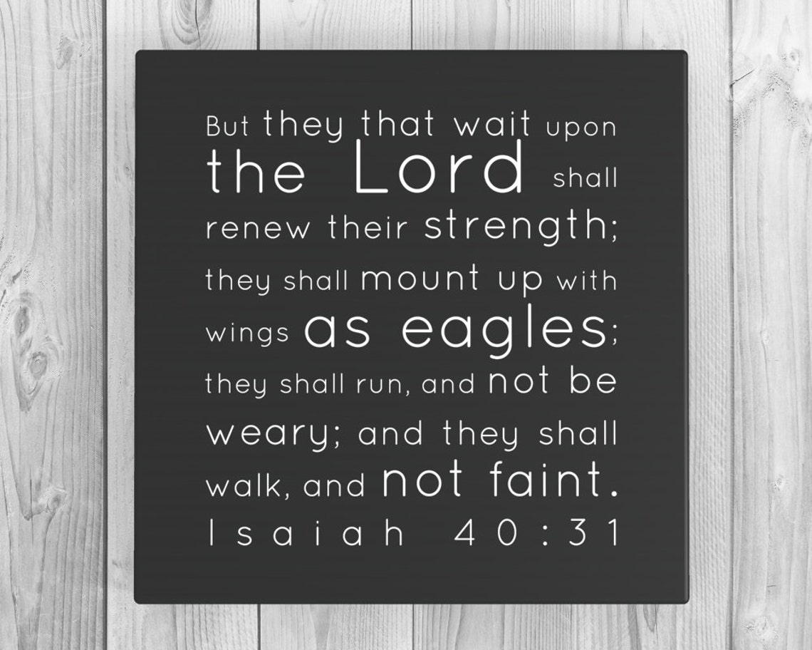 They That Wait Upon the Lord Scripture on Canvas Isaiah 4031 | Etsy