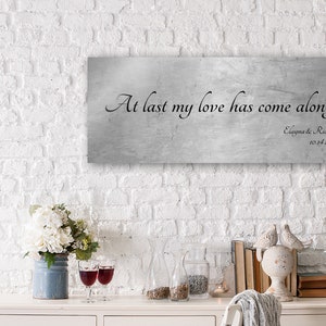 Custom Tin Anniversary Sign: Song Lyric Quote, Romantic Gift
