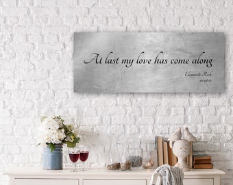 Romantic Tin Gift, Song quote sign, Sign with song lyric, Women anniversary plaque, 10th anniverary momento, Custom Gift for Wife, Est sign