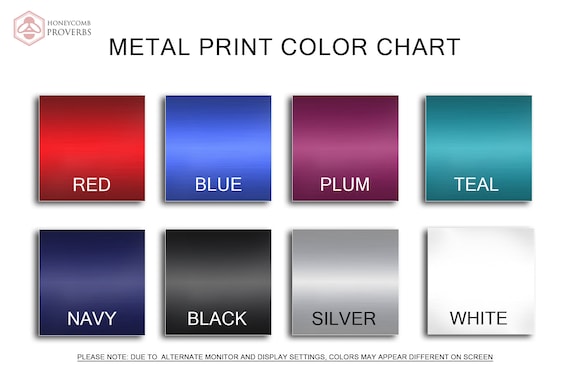 Tin Color Chart