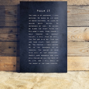 Signe biblique du psaume 23 : décoration d&#39;intérieur chrétienne, cadeau de pasteur