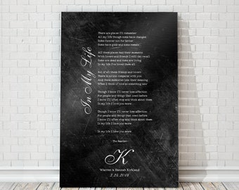 Rugged Iron Lyric Art, Song sign for couples, Personalized Anniversary Plaque, Iron Anniversary Gift for 6th Anniversary, Romantic Keepsake