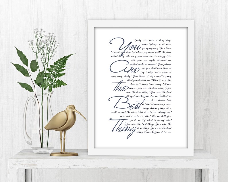 Framed Wedding Vows Vows on Canvas Anniversary Gift His Etsy