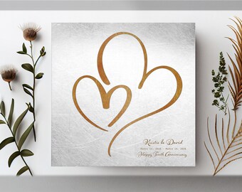 Aimer サイン TOWER OF LOVERS vol.10 5周年記念 Tin Hearts Anniversary Plaque, 10 Year Gift, Personalized Aluminum