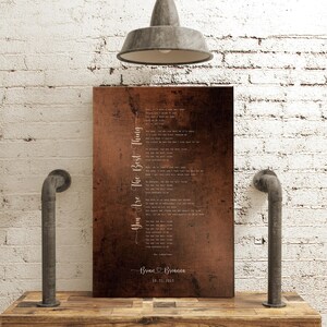 Personalized Bronze Song Lyric Sign, 8th Anniversary Gift image 5