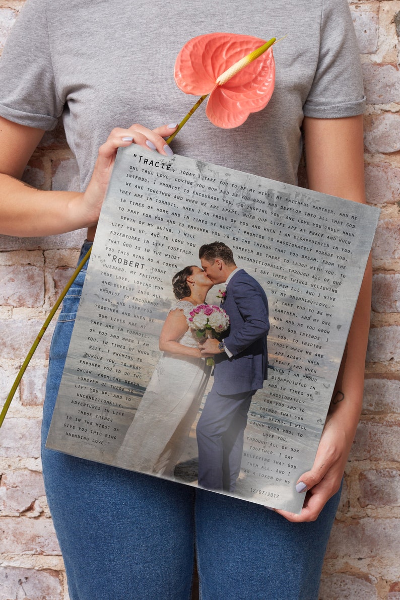 Vintage Photo Tin Anniversary Gift Wedding Photo on Tin Etsy