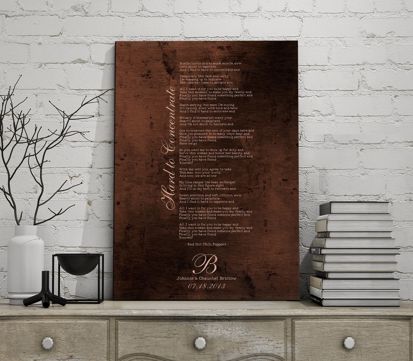 Bronze Anniversary Gift Wedding Song on Bronze 8th Etsy