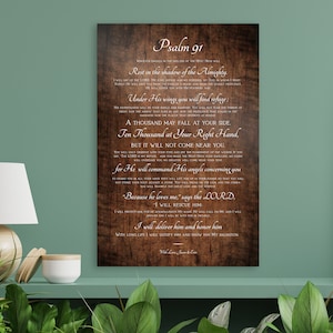 The Soldier's Prayer, Psalm 91 Wall Decor, Protection Prayer ...