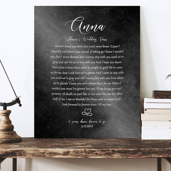 Wedding Vows Plaque Etsy