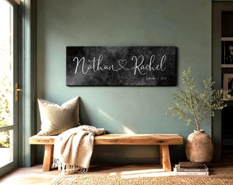 Iron Anniversary Gift for Wife, Couples Name Sign, 6th year anniversary gift for her, 6 years iron wedding anniversary gifts