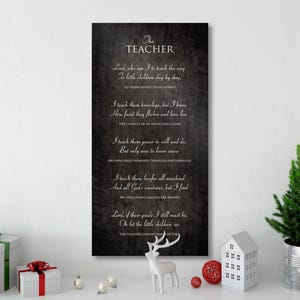 The Teacher, Rustic Poem on Wood, Teacher Prayer Sign, Christian Gift for Teacher, Teacher&#39;s Day Gift, Encouraging gift idea for Teacher