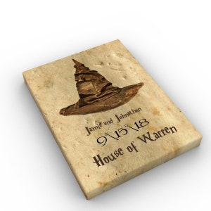 Sorting Hat, Wedding Gift, Wizard, Inspired, Anniversary, Paper, gift, framed, first year, wife, husband, gift for groom,, print, vows