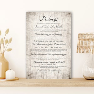 The Soldier's Prayer, Psalm 91 Wall Decor, Protection Prayer ...