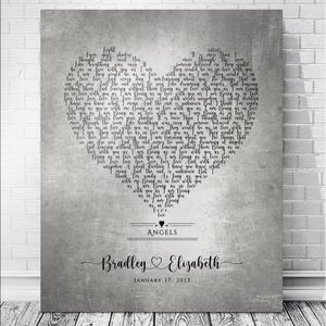 Song on Tin, Tin Anniversary Gift, 10 year anniversary gift for Wife, Song Lyric Sign, 10 Year Anniversary Gift, 10th Anniversary Tin gift