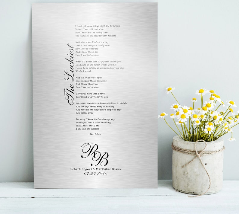 Tin Anniversary Gift Wedding Song on Tin Anniversary Tin Etsy