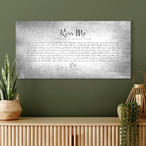 Gepersonaliseerde tinnen songteksten, aanpasbaar songtekstenbord, met naam, blikken jubileumcadeau, songteksten kunst aan de muur, 10-jarig jubileumcadeau voor hem