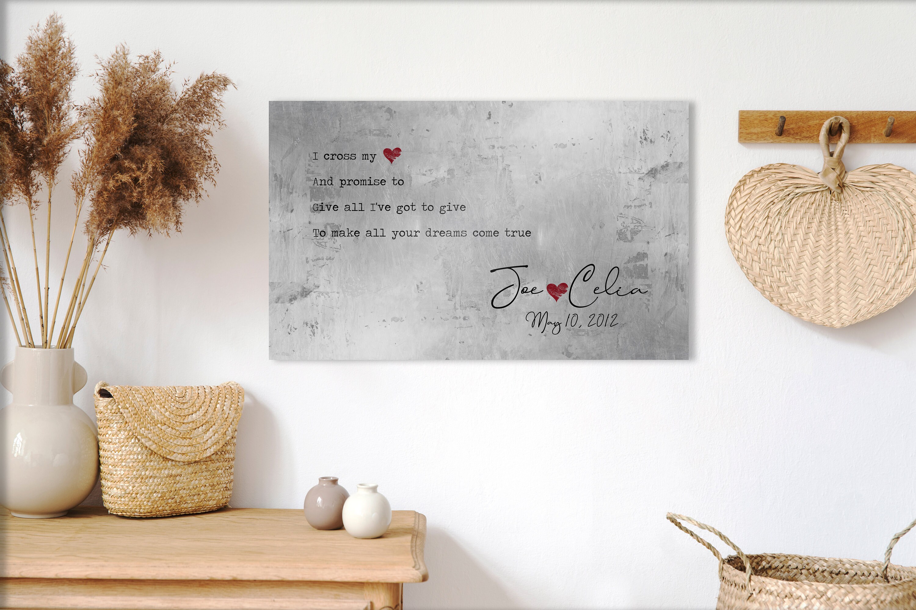 Creed My Sacrifice Black Heart Song Lyric Wall Art Print - Song