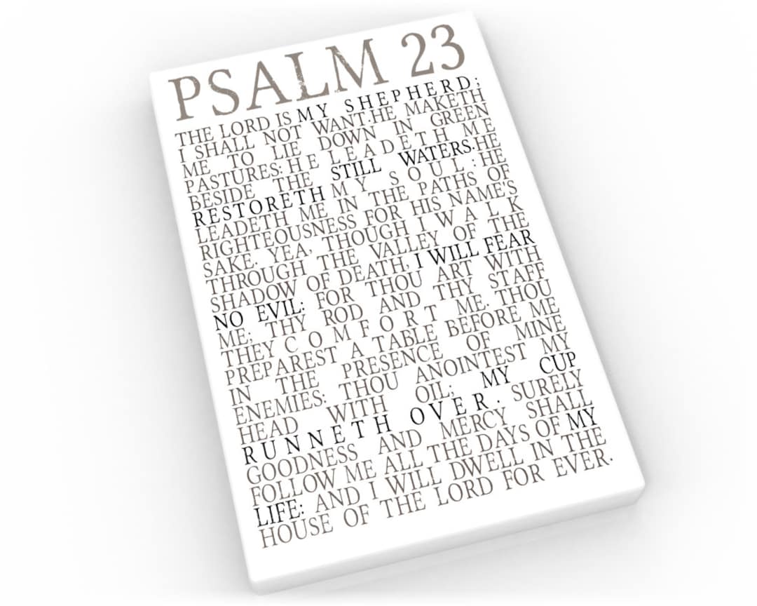 Psalm 23 Canvas Print: Rustic Christian Bible Verse Decor - Etsy