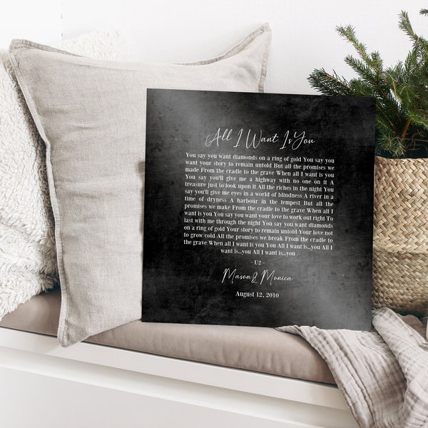 Iron Anniversary Gift, Song Lyrics on Metal, 6th Anniversary