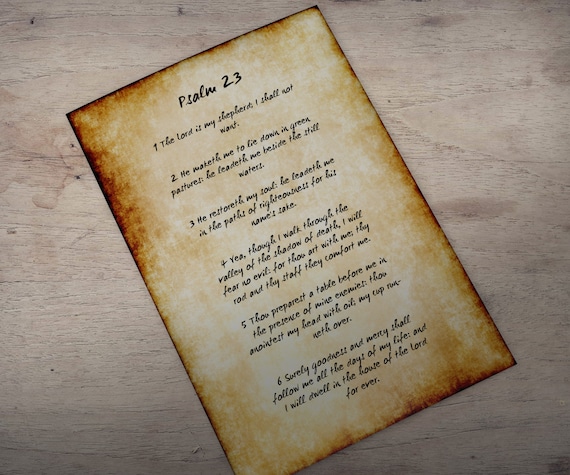cheap wholesale prices Framed Psalm 23, Old World