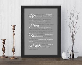 Footprints Poem in Spanish, Framed, Footprints in the Sand, fine art, bible verse print, beach decor, Christian, wall decor, pastor, teacher