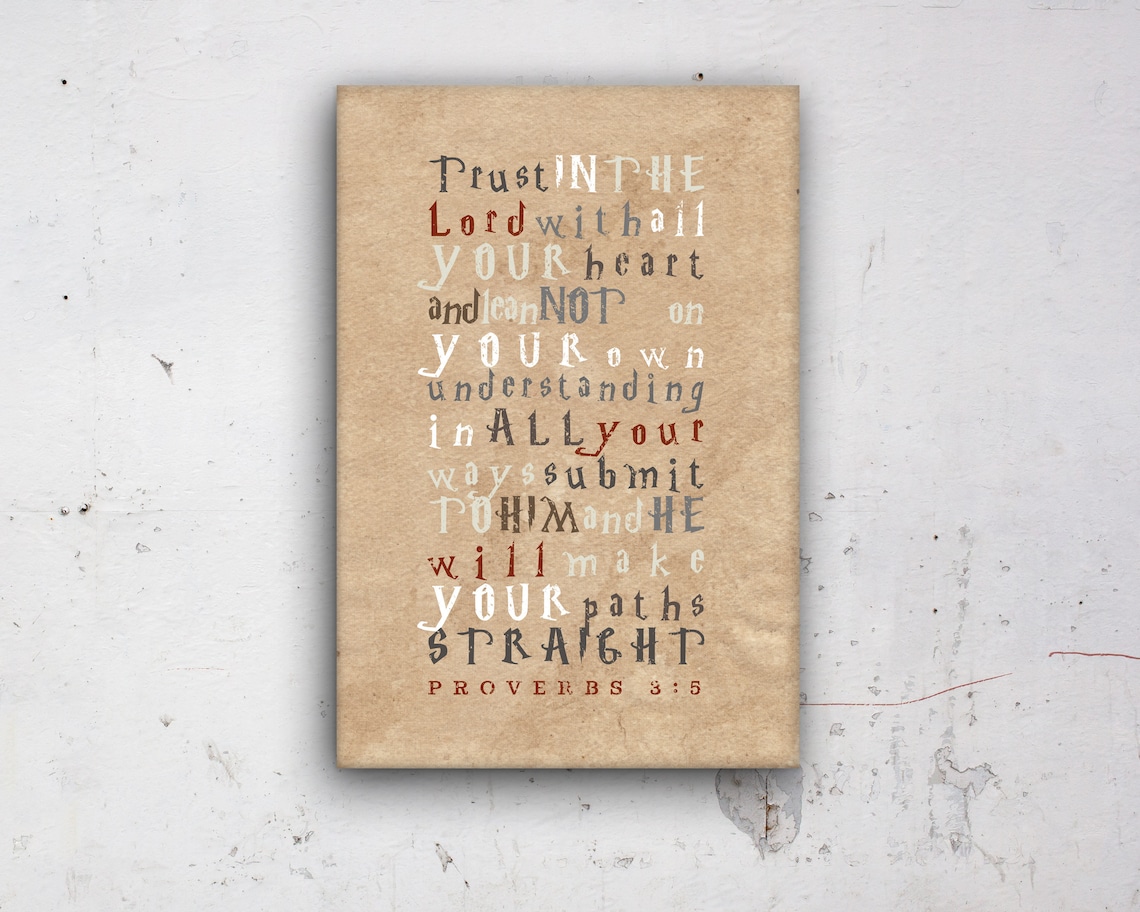 Rustic scripture prints for kids Religious wall decor for | Etsy
