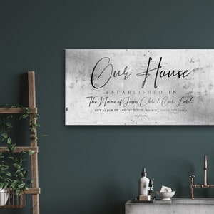 Faithful Farmhouse Wall Decor, &quot;As for me and my house&quot; Sign, Josh 24:15 Family Sign, &quot;We will serve the Lord&quot; quote sign, Anniversary gift