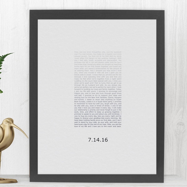 Wedding Vow Canvas Etsy