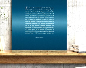 Custom Song Lyrics Metal Art, 10th Anniversary Gift for Husband, Tin Anniversary Panel
