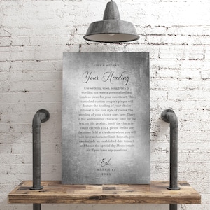 Tin Anniversary Gift, Personalized Wall Plaque, 10th Anniversary Gift, Custom Song plaque, 10 Year Anniversary, Wedding Vow, Gift for her