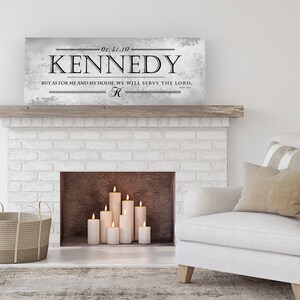 Family Name Sign, Personalized Gift for Couple, Christian Wedding Gift, House Warming Gift, Monogrammed Gift for Couple, Rustic Name Sign