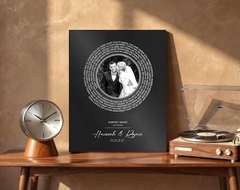 Unser Lied auf Bügeleisen; Eisenjubiläumsgeschenk für ihn, 6 Jahre Jahrestagsgeschenk für sie, Schallplattenkunst, mit Foto, personalisiert, 6 Jahre