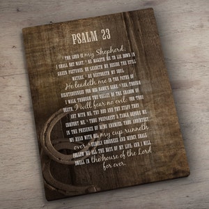 Psalm 23 Canvas, Christian Farmhouse Art, Scripture art, Christian decor, The Lord Is My Shepherd, Christian Wood Art, Bible Verse on Canvas