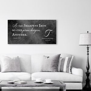 Iron sharpens iron Anniversary Gifts, Personalized Anniversary Gift, Iron Anniversary Gift, Gift for husband, 6th anniversary gift for wife