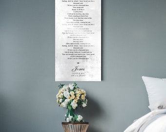 Tin Anniversary Gift, Our Song on Tin, 10th Anniversary Gift, Tenth Year, Wedding Sign, Tin Gift, Anniversary Gift for wife, Wedding Gift