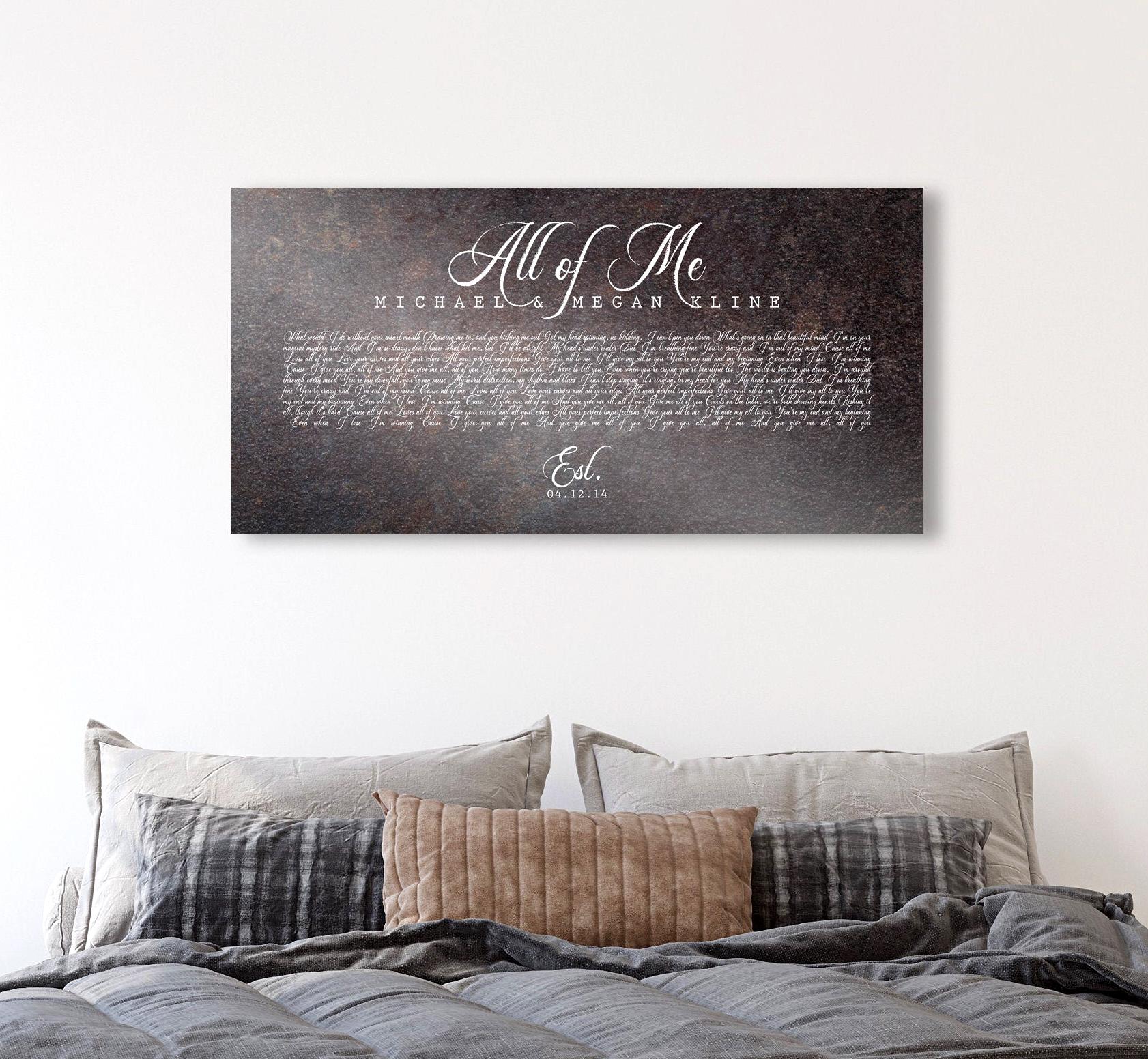6 Year Iron Anniversary Gift, Personalized Iron Anniversary Gift, Wedding Song Gift, 6 Year Wedding Anniversary Gift for her, Metal Sign