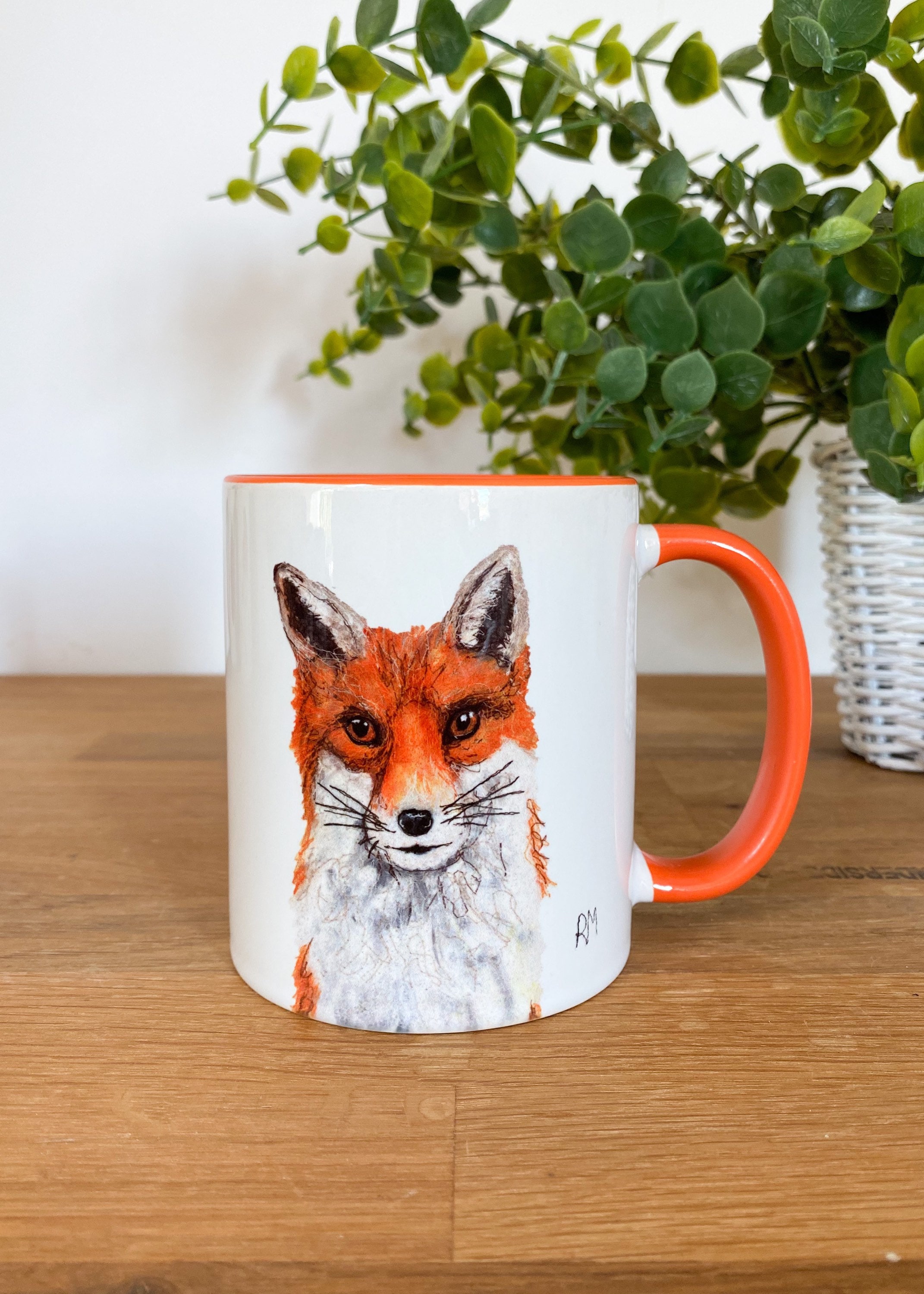 Fox Mug Wildlife Gift Hunting Mug Fox Orange Art Mug Etsy UK