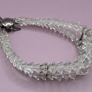 Vintage Crystal and Silver Faceted Bead Bracelet