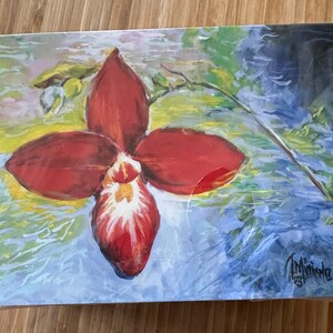 Blank Grußkarten gebündelt Lot von 125 Orchidee Karten